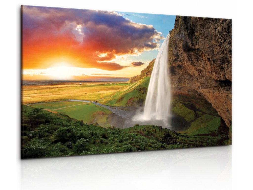 Obraz vodopád na Islandu (Velikost 150x100 cm)