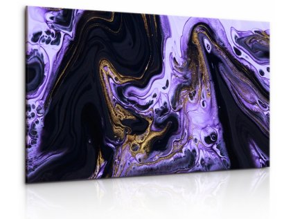 Obraz abstrakce v fialové (Velikost 150x100 cm)