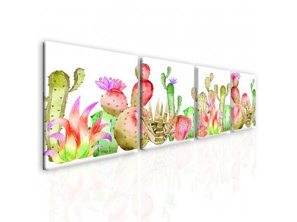 Obraz barevné kaktusy (Velikost 200x60 cm)
