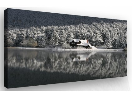 Obraz - dům v zimě (Velikost 60x40 cm)