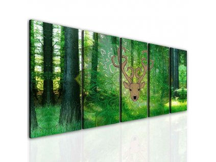 Obraz mandala s jelenem (Velikost 200x90 cm)