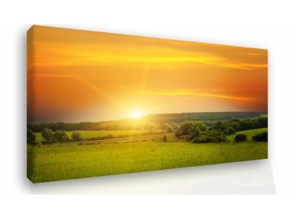Obraz na stěnu - západ slunce v krajině (Velikost 60x40 cm)
