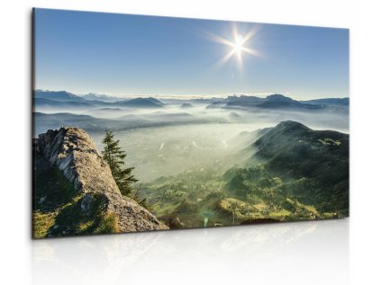 Obraz panorama slunečních Alp II (Velikost (šířka x výška) 90x60 cm)
