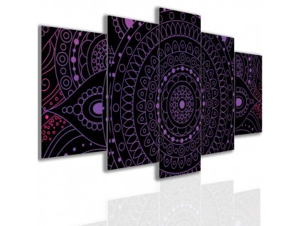 Obraz purple mandala (Velikost 100x50 cm)