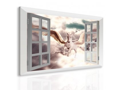 Obraz snová pohádka za oknem (Velikost 80x60 cm)