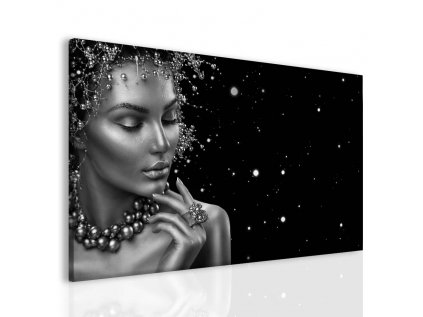 Obraz žena stříbrné odstíny (Velikost 200x150 cm)