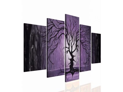 Pětidílný obraz - Láska stromů (Velikost 150x80 cm)