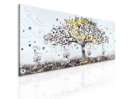 Obraz malovaný abstraktní strom (Velikost 75x45 cm)