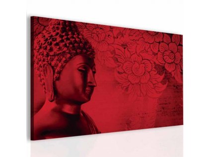 Obraz Buddha v červené (Velikost (šířka x výška) 90x60 cm)