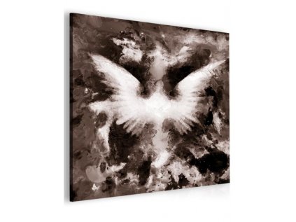 Abstraktní obraz andělská křídla - hnědý (Velikost (šířka x výška) 80x80 cm)