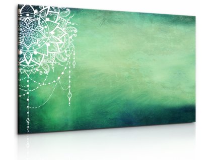 Obraz Mandala zeleného potěšení (Velikost 90x60 cm)