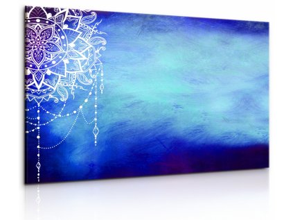 Obraz Mandala modrého potěšení (Velikost 90x60 cm)