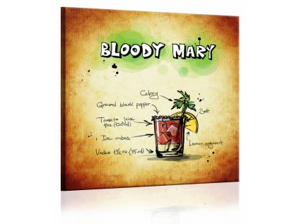 Obraz cedule Bloody Mary (Velikost (šířka x výška) 40x40 cm)