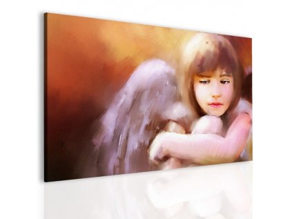 Obraz malovaný anděl (Velikost (šířka x výška) 90x60 cm)