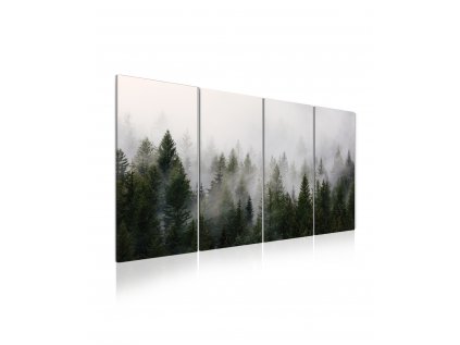 8080800046 Vícedílný obraz Mlha v lese 3D