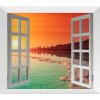 Obraz rajské pobřeží za oknem (Velikost 80x60 cm)