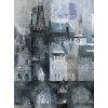 Obraz snové pražské panoráma - šedé (Velikost (šířka x výška) 75x30 cm)