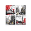 Čtyřdílný obraz krásy velkoměsta (Velikost (šířka x výška) 90x90 cm)