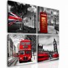 Obraz Londýn v obrazech (Velikost (šířka x výška) 90x90 cm)