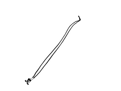 Černá šňůrka na brýle