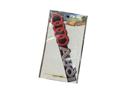 194620 3d chromova samolepka audi logo napis