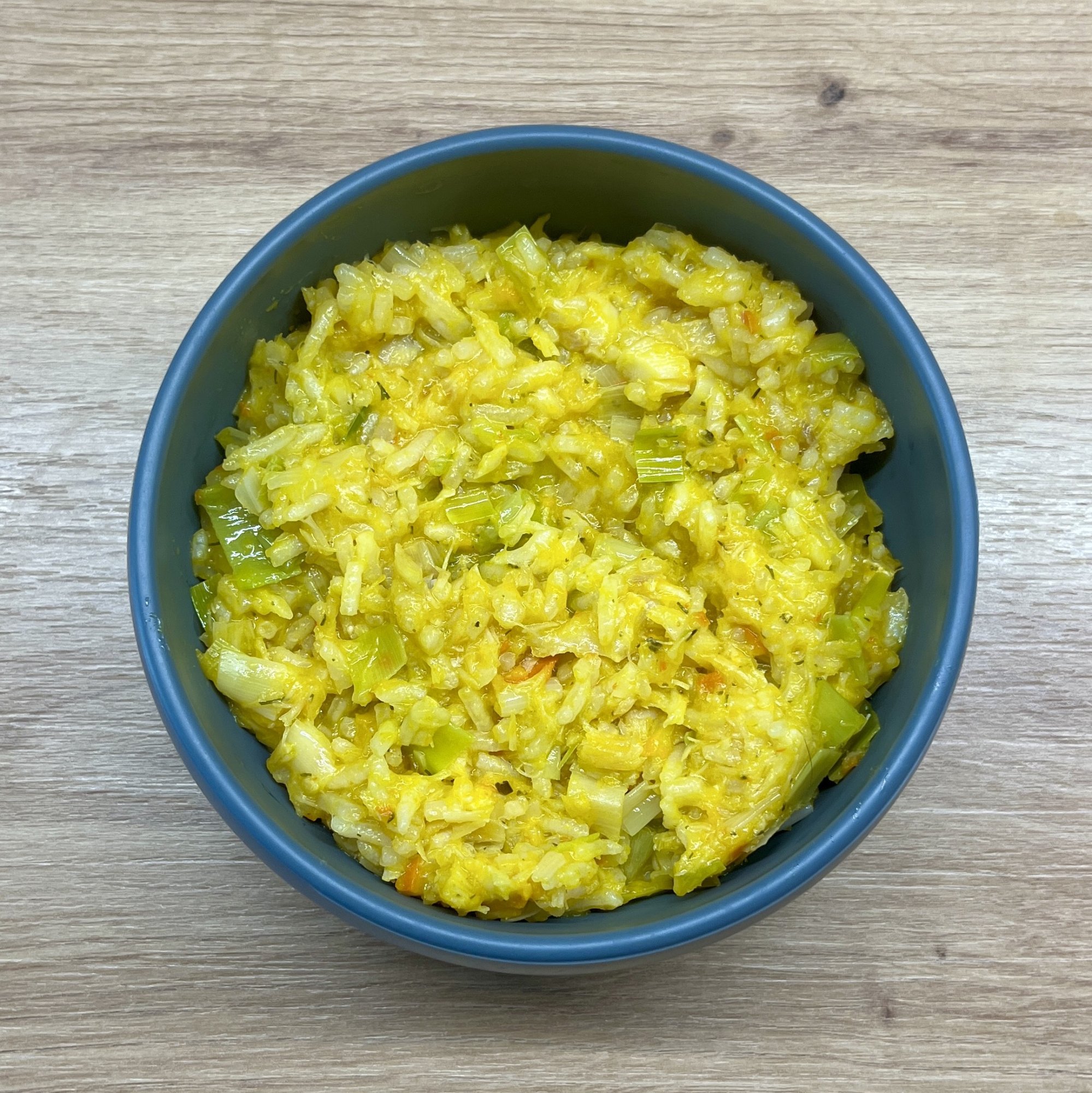 RIZOTO S TRESKOU, PÓRKEM A DÝNÍ