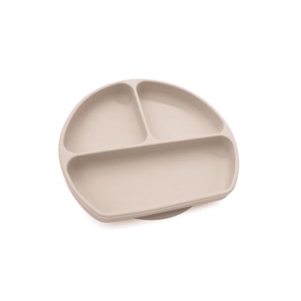 Detský silikónový tanier MODERN - Pastel Beige