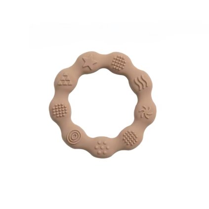 Silikónové hryzadlo - Morská Vlna - Caramel Brown