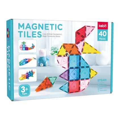 Magnetická stavebnica Zvieratká - 40 ks