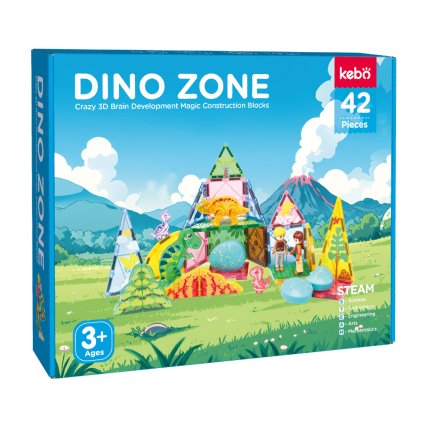 Magnetická stavebnica Dino - 42 ks