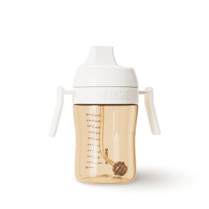 HEORSHE - hrnček so slamkou 300 ml - White