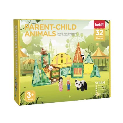 Magnetická stavebnica Jungle - 32 pcs