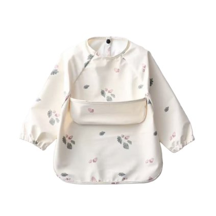 Nepremokavý detský podbradník s rukávmi – Žalude