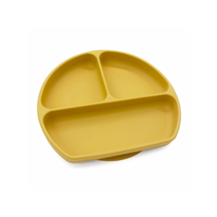 Detský silikónový tanier MODERN - Mustard Yellow