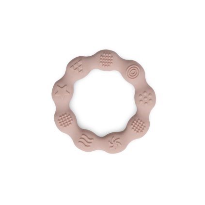 Silikónové hryzadlo - Morská Vlna - Powder Pink