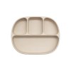 Detský silikónový tanier 4-dielny s prísavkou - Pastel Beige