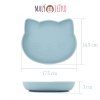 Detský silikónový tanier s prísavkou Mačička – Baby Blue