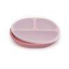 Detský silikónový tanier COMPACT - Old Rose