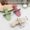 Detský silikónový príbor pre začiatočníkov - Pastel Beige