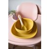 Silikónový jedálenský set pre deti 3-dielny - Mustard Yellow