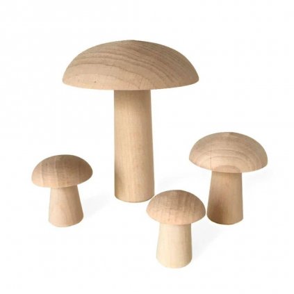 dekorace drevene houby