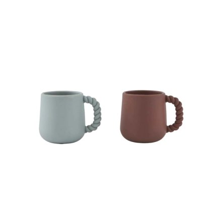 m107190 silikonove hrnecky mellow choco mint set 2 ks oyoy