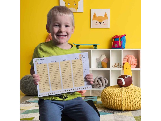 Hra pre deti: Meno, mesto, zviera, vec