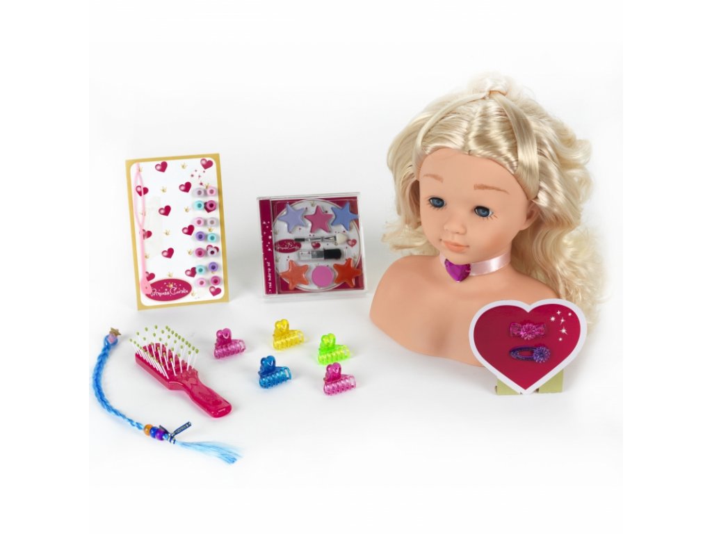 KLEIN Česacia hlava bábiky ANABEL hlava na česanie bábika hračky pre kaderníčku (1)