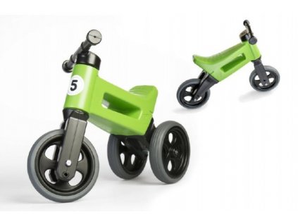 Odrážadlo FUNNY WHEELS Rider Šport zelené 2v1, výška sedla 28 / 30cm nosnosť 25kg 18m + v sáčku