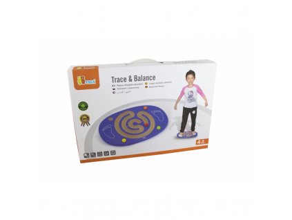 Viga Toys Drevená senzomotorická doska na balansovanie malypretekar (3)