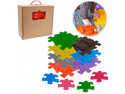 ASKA Senzomotorický koberec pre deti set 7 ks puzzle a 4 ks mini puzzle (2)