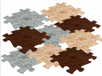ASKA Senzomotorický koberec KORENE ROOTS SET 9 ks puzzle
