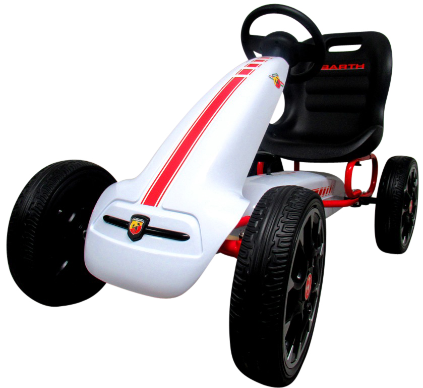 Šlapacia kára ABARTH s licenciou - biela