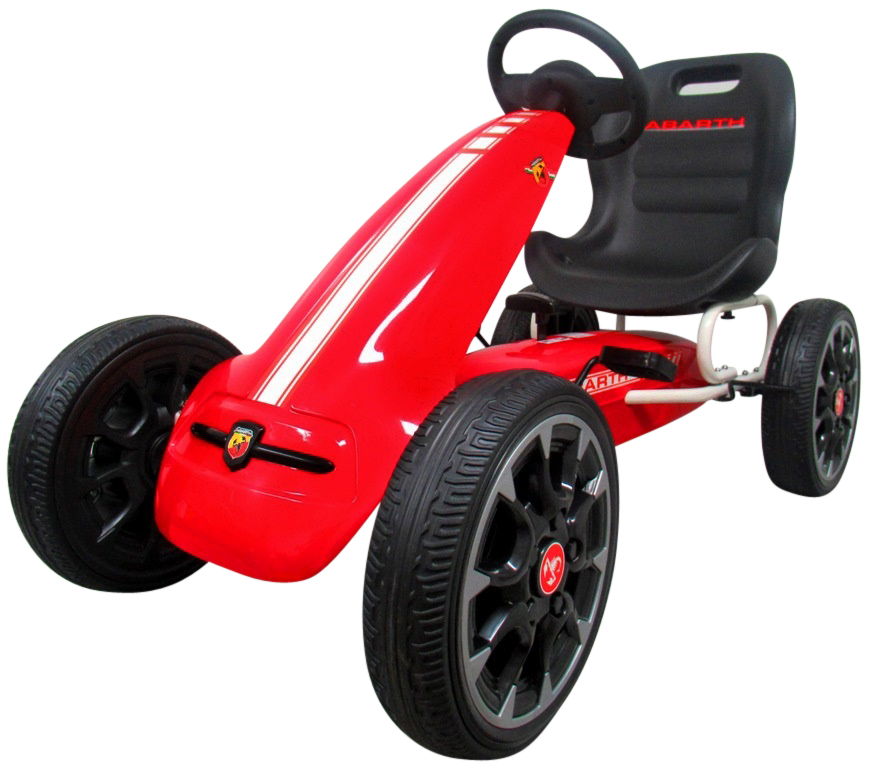 Šlapacia kára ABARTH s licenciou - červená